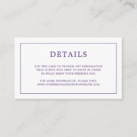 Simple Monograma Purple Elegante Boda