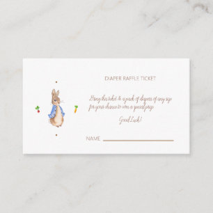 Tarjeta De Recepción Simple Peter the Rabbit Diaper Raffle Ticket