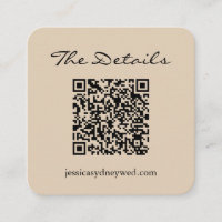 Simple Script Wedding RSVP Detalles del código QR