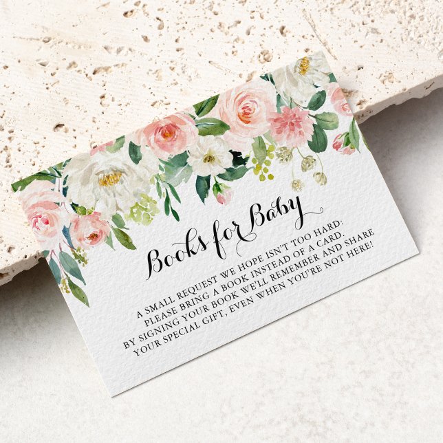 Tarjeta De Recepción Simple solicitud de libro de Baby Shower verde flo (Subido por el creador)