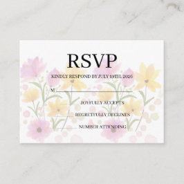 Tarjeta De Recepción Simple Wedding RSVP Enclosure Card