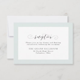 Tarjeta de recepción simple y elegante