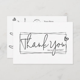 Tarjeta De Recepción Simple y moderno código QR de script, gracias