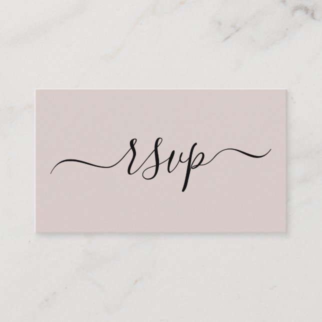 Tarjeta De Recepción Simple y moderno Wedding RSVP (Anverso)