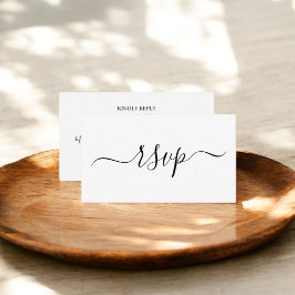 Tarjeta De Recepción Simple y moderno Wedding RSVP