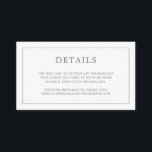 Tarjeta De Recepción Simple y oscuro Monograma Elegante de Gris<br><div class="desc">Simple tarjeta de gabinete boda pequeña con un diseño moderno y elegante con sus detalles rodeados por un borde delgado y su monograma en la parte posterior. Todos los elementos de diseño están en gris medio y pueden cambiarse en la herramienta de edición de diseño. Una moda y un diseño...</div>