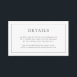 Tarjeta De Recepción Simple y oscuro Monograma Elegante de Gris<br><div class="desc">Simple tarjeta de gabinete boda pequeña con un diseño moderno y elegante con sus detalles rodeados por un borde delgado y su monograma en la parte posterior. Todos los elementos de diseño están en gris medio y pueden cambiarse en la herramienta de edición de diseño. Una moda y un diseño...</div>