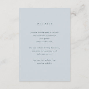 Tarjeta De Recepción Simplicidad de Eucalyptus Detalles del invitado
