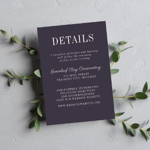 Tarjeta De Recepción Simplicidad Floral 2 Bodas Minimalistas de Mora