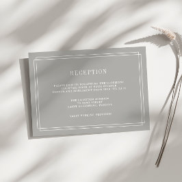 Tarjeta de recepción sin horario | Greige