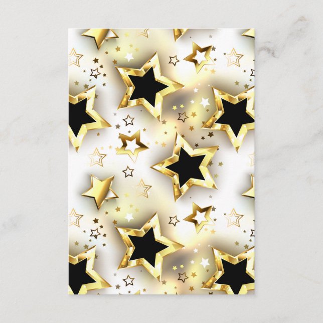 Tarjeta De Recepción Sin inconvenientes de luz con estrellas de oro (Anverso)