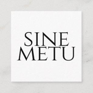 Tarjeta De Recepción Sine Metu - Sin Miedo