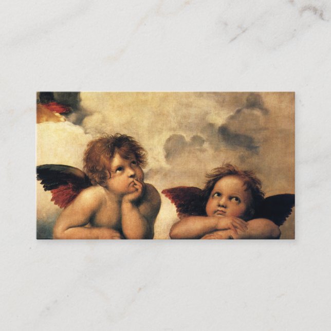 Tarjeta De Recepción Sistine Madonna Angels por Raphael Boda (Anverso)