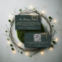 Tarjeta De Recepción Sitio web boda Código QR Vinas forestales encantad