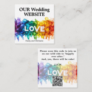 Tarjeta De Recepción 🌈 sitio web Boda de códigos QR LGBTQ pintado con