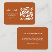 Sitio web boda RSVP Online Código QR Terracota