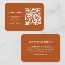 Sitio web boda RSVP Online Código QR Terracota