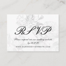 Sitio web boda RSVP Plata floral simple negro