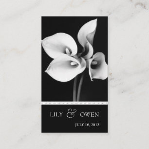 Tarjeta De Recepción sitio web calla lily boda