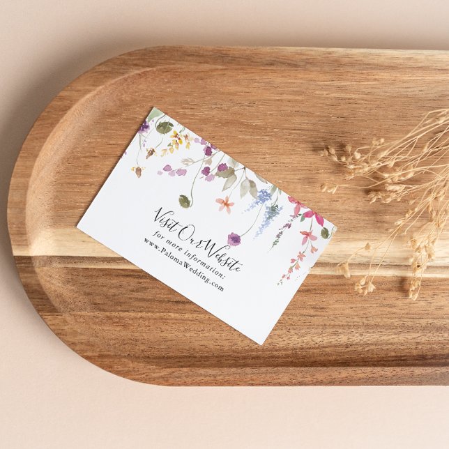 Tarjeta De Recepción Sitio web clásico de Bodas de flores silvestres (Subido por el creador)