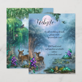 Tarjeta De Recepción Sitio web Colección de Boda Elegancia Bioluminosa