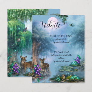 Tarjeta De Recepción Sitio web Colección de Boda Elegancia Bioluminosa