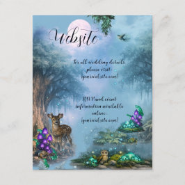 Tarjeta De Recepción Sitio web Colección de Boda Elegancia Bioluminosa