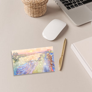 Tarjeta De Recepción Sitio web de acuarela del río Savannah