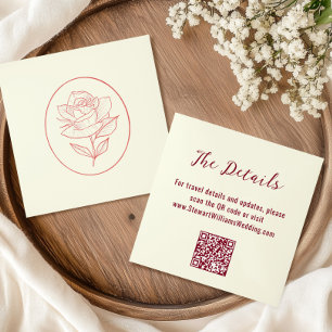 Tarjeta De Recepción Sitio web de boda botánico clásico del jardín de a