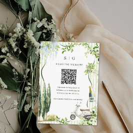 Tarjeta De Recepción Sitio web de boda | Código QR Escanear Foto