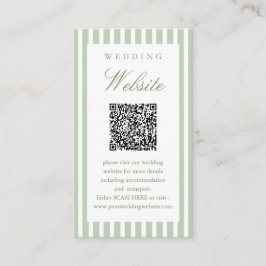 Tarjeta De Recepción Sitio web de boda Código QR Escanearme Verde Salvi