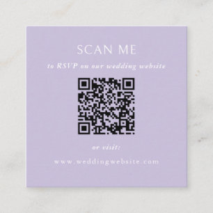 Tarjeta De Recepción Sitio web de boda con código QR