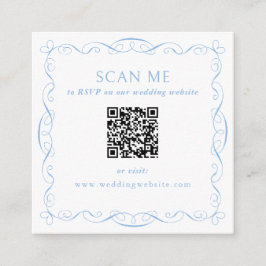 Tarjeta De Recepción Sitio web de boda con código QR