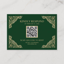 Sitio web de boda con código QR de respuesta RSVP