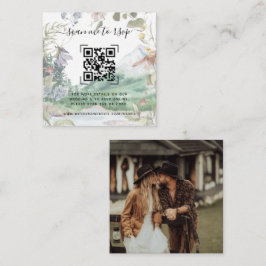 Tarjeta De Recepción Sitio web de boda de flores silvestres de montaña
