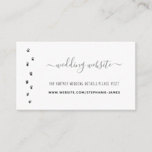 Tarjeta De Recepción Sitio web de Boda de Mascotas personalizados