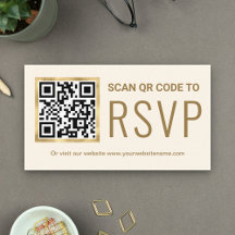 Sitio web de boda de respuesta RSVP con código QR