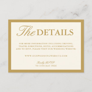 Tarjeta De Recepción Sitio web de boda elegante de salón de baile marfi