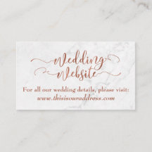 Sitio web de boda | Escritura de cobre con mármol 