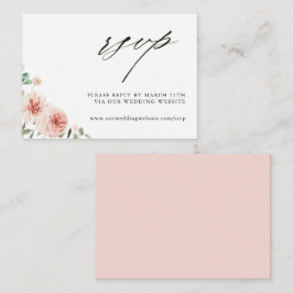 Tarjeta De Recepción Sitio web de Boda Jardín Botánico Floral RSVP