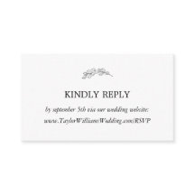 Sitio web de boda minimalista elegante Mallory RSV