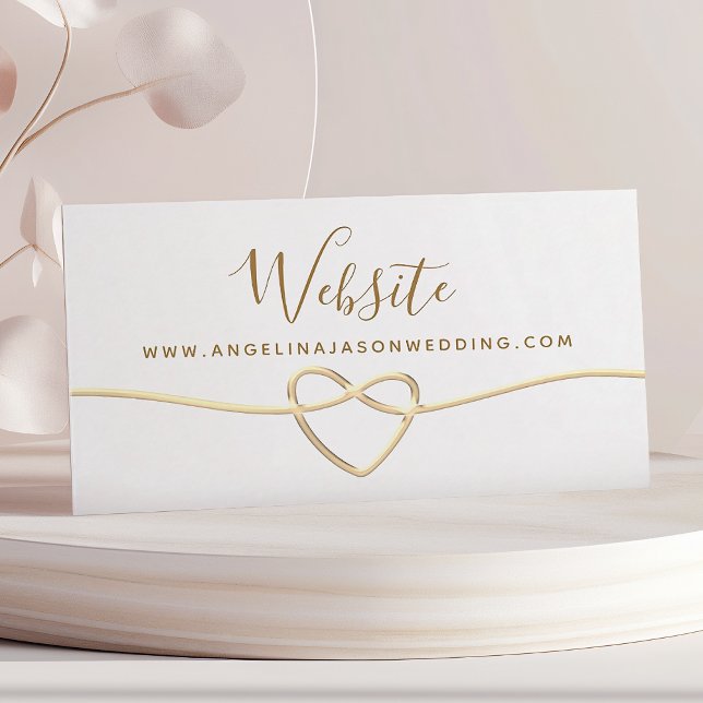 Tarjeta De Recepción Sitio web de boda simple (Subido por el creador)
