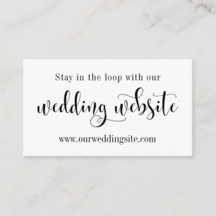 Tarjeta De Recepción Sitio Web de bodas, Bonito Script Editable Fondo