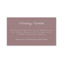 Sitio web de bodas | Código QR Mauve RSVP Minimali