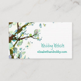 Tarjeta De Recepción Sitio web de Bodas de árboles bohemios