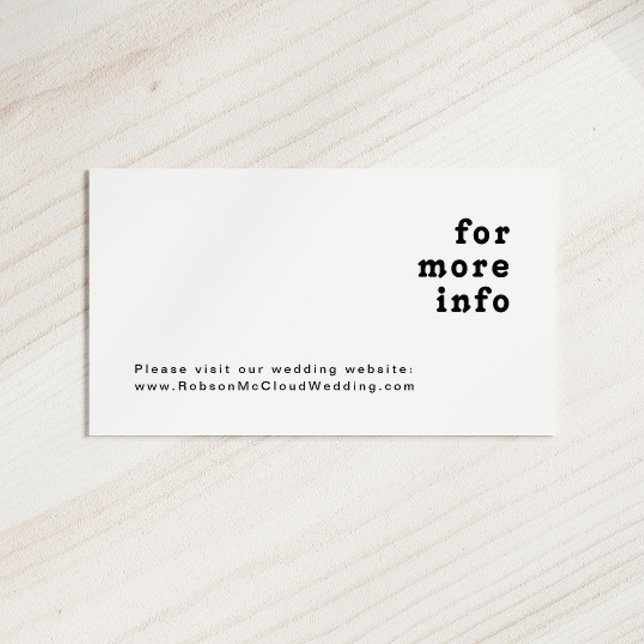 Tarjeta De Recepción Sitio web de Bodas de fletamento retro moderno (Subido por el creador)