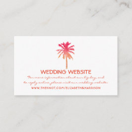 Tarjeta De Recepción Sitio web de bodas de la Palm Tree Beach Tropical