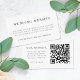 Tarjeta De Recepción Sitio web de bodas | Elegante Moda RSVP QR Code (Subido por el creador)