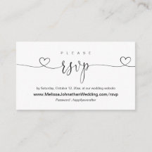 Sitio web de Bodas en línea RSVP, caligrafía moder