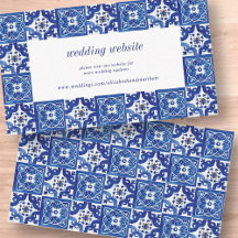 Sitio web de Bodas mediterráneos blancos y azules 